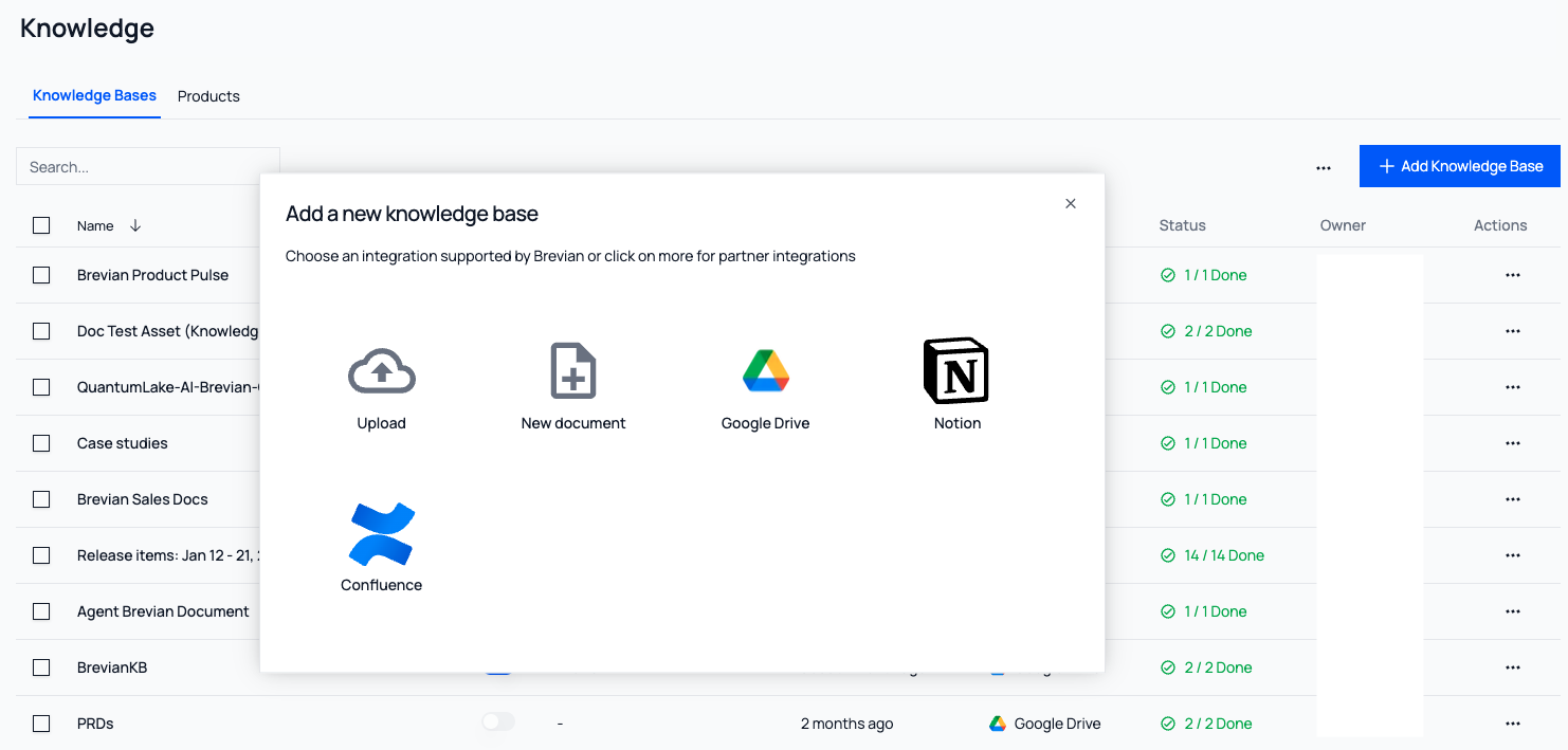Add a knowledge base