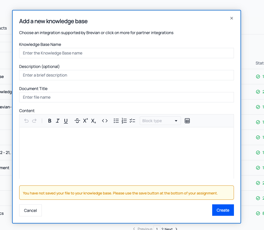 Create a new document